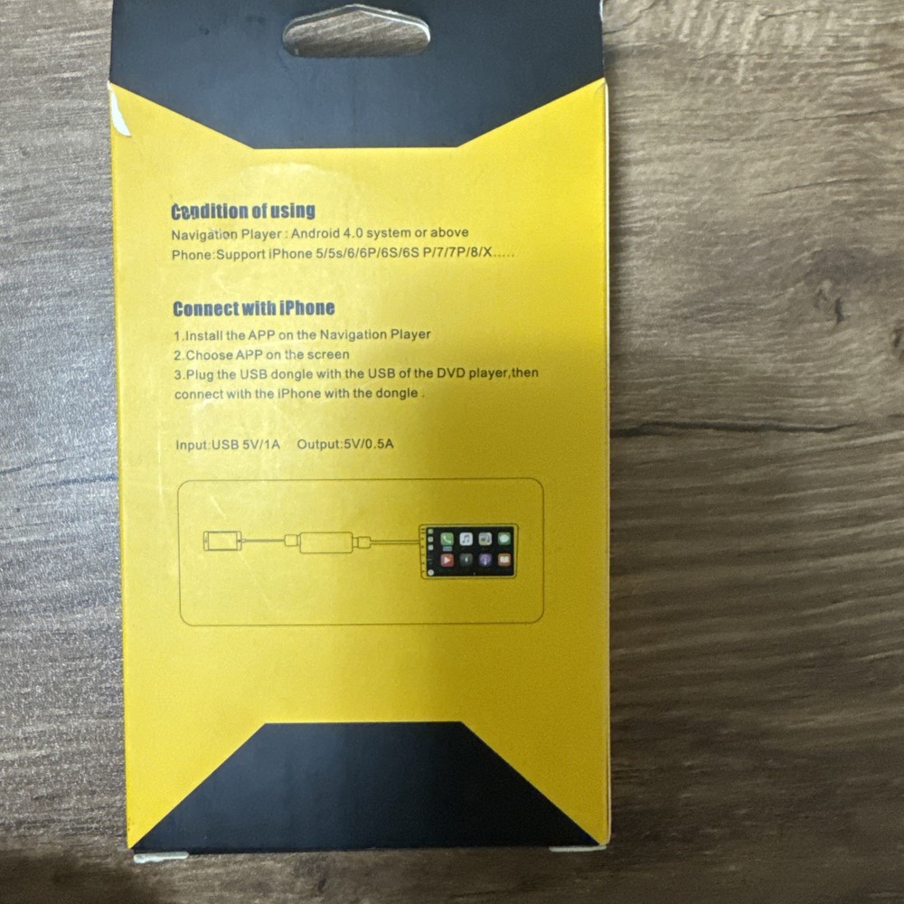 CarPlay Adapter USB For Phone Android DVD Player Wireless Plug & Play White