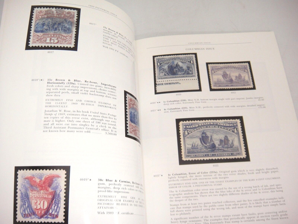 Siegel Stamp Auction Catalog 2002 w Prices Gruys Collection Rarities Air Post