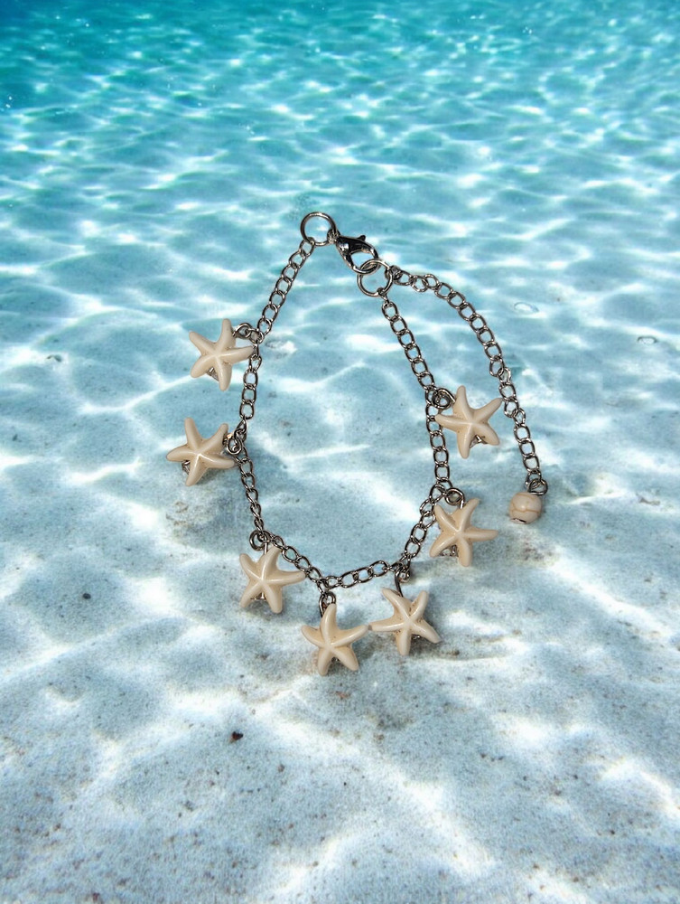 Small Starfish Charm Bracelet
