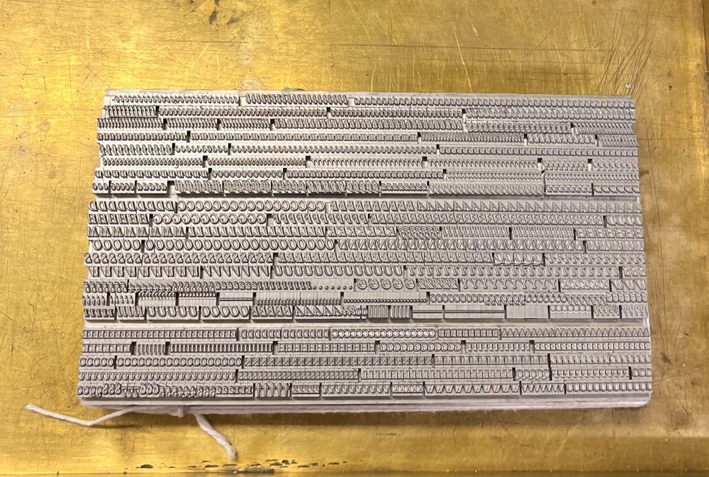 New Letterpress type - 10 point Ehrhardt Italic with roman small caps