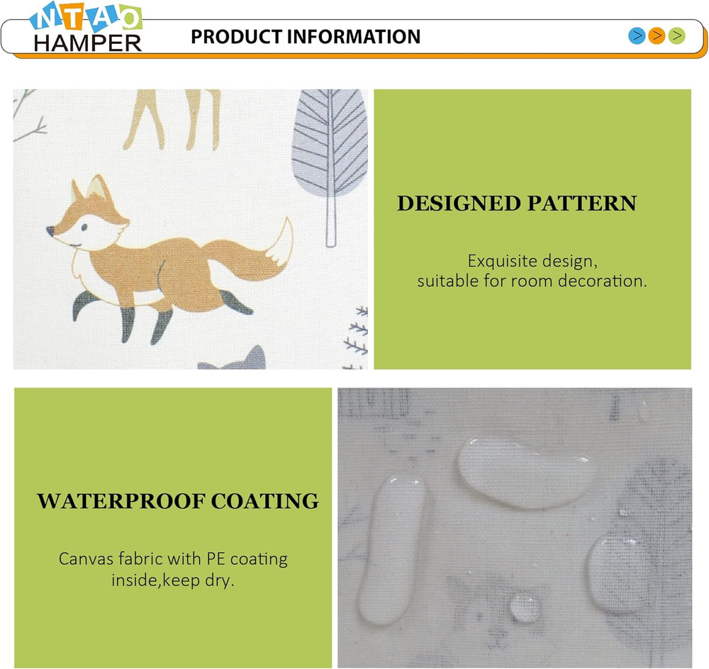 Rectangular Storage Basket, Books Box, Gift Basket, Room Decor(Animal)