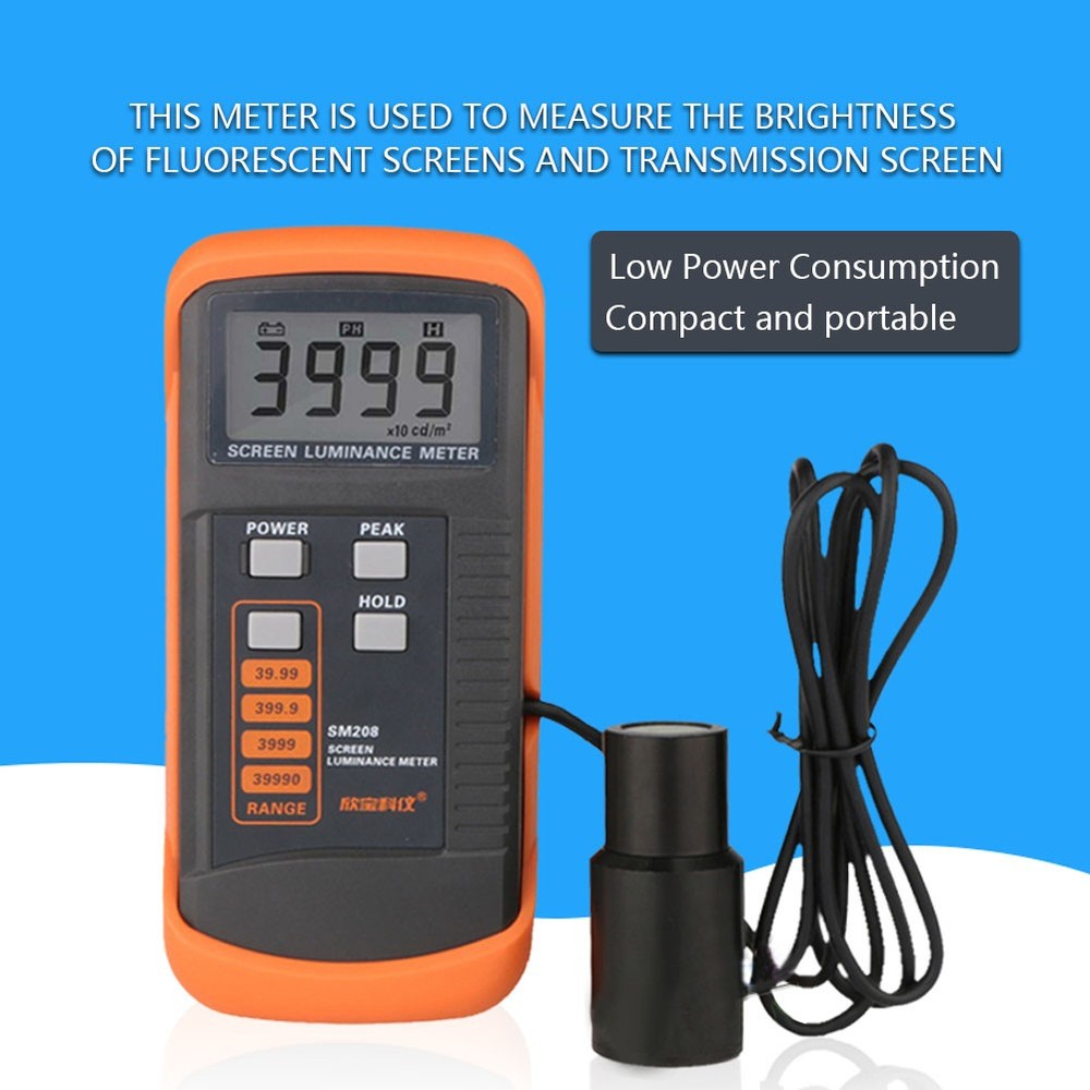 SM208 Screen Brightness Meter Portable Luminance Meter With Mini Light EKPC