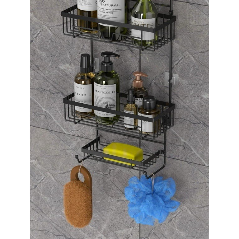 Hanging Over The Shower Head Caddy Black