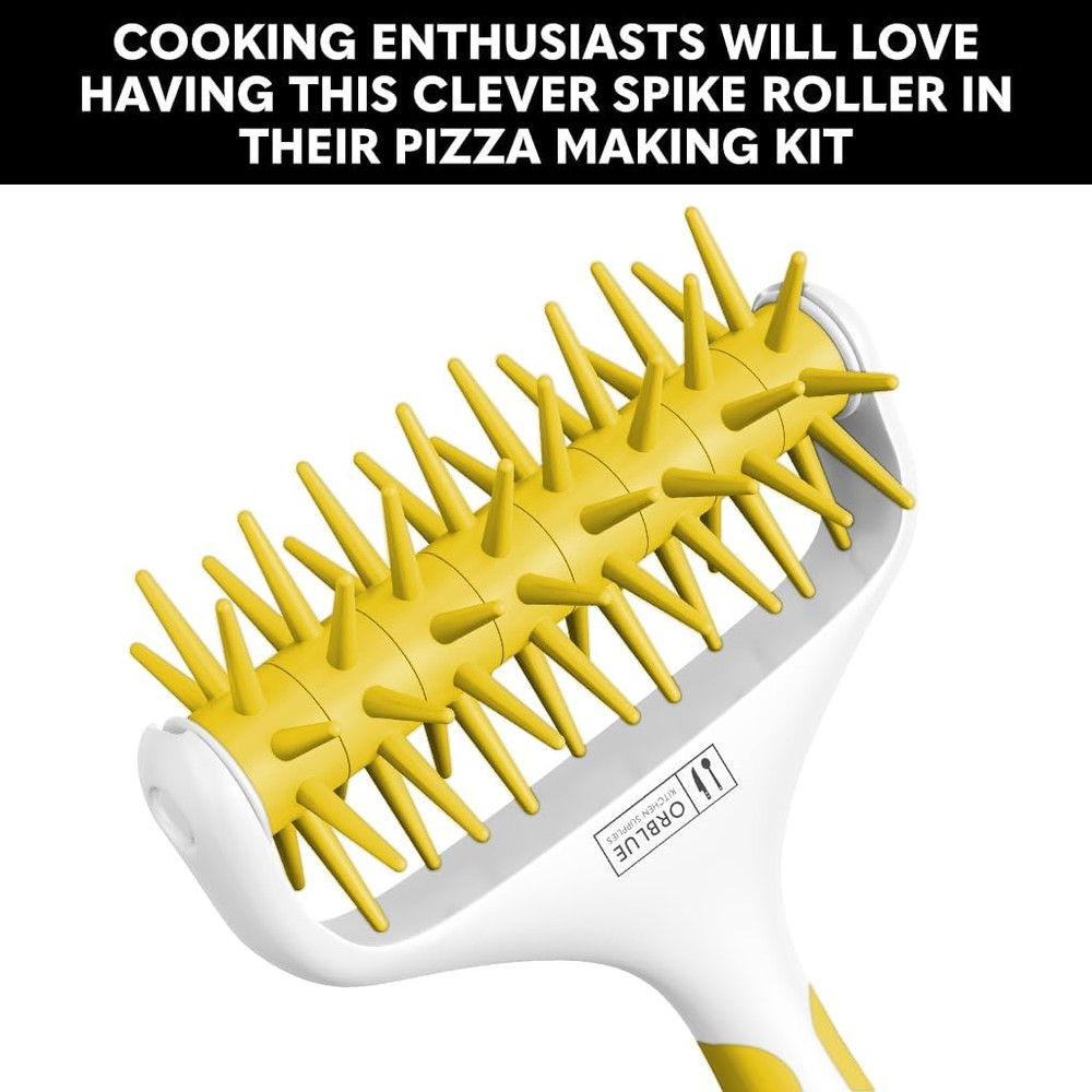 Pizza Dough Docker, Pastry Roller with Spikes, Pizza Docking Tool for Home & Com