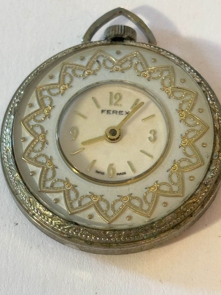 Ferex silver small pocket/pendant watch - Untested