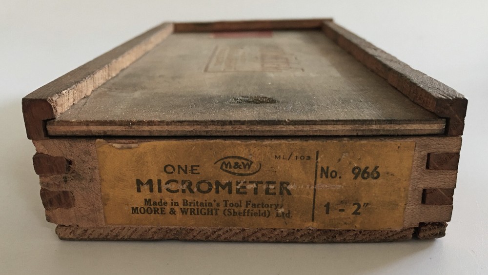 Vintage Boxed, ‘Moore & Wright’ Micrometer No. 966