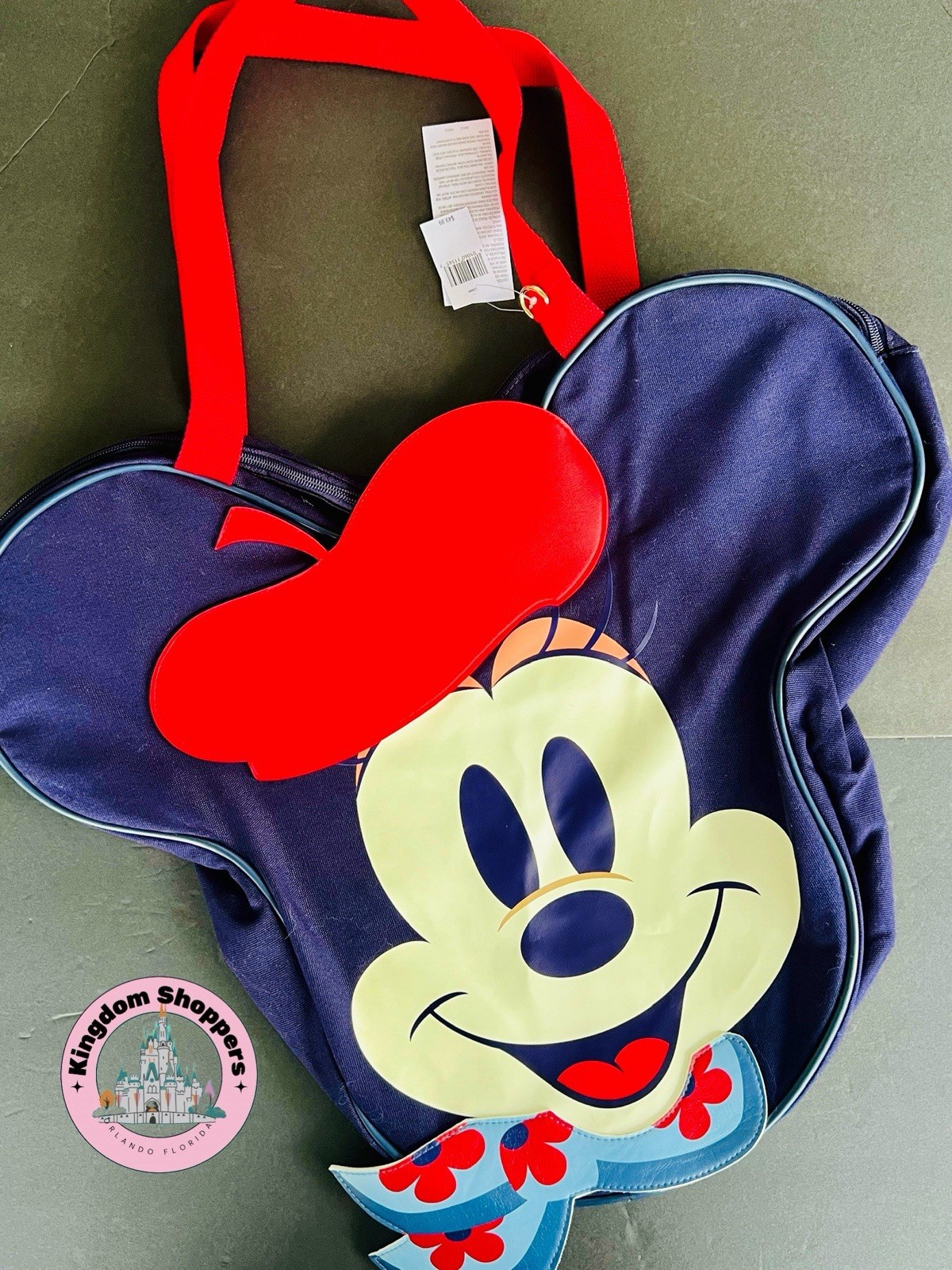 2026 Disney Parks Minnie Mouse Epcot France Paris Large Canvas Tote Bag New
