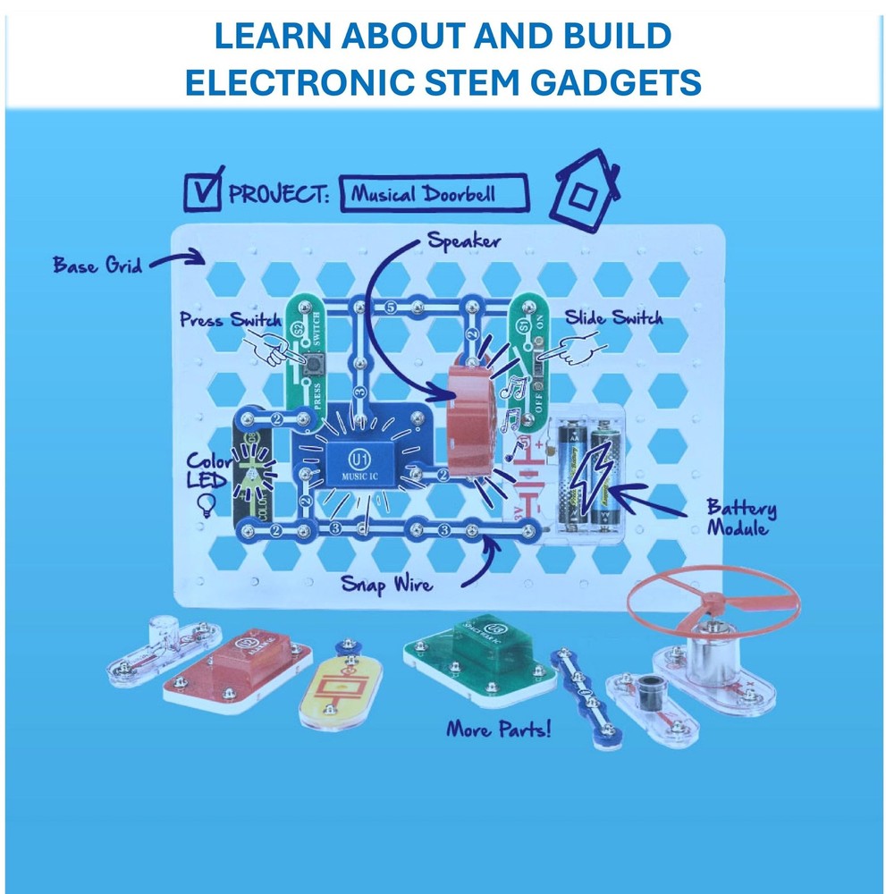 Jr. SC100 Electronics Exploration Kit, Over 100 Projects, Full Color Project ...