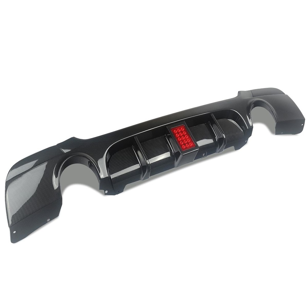 Rear Bumper Diffuser with Light for E92 E93 335i 328i 2007-2013 Carbon Fiber