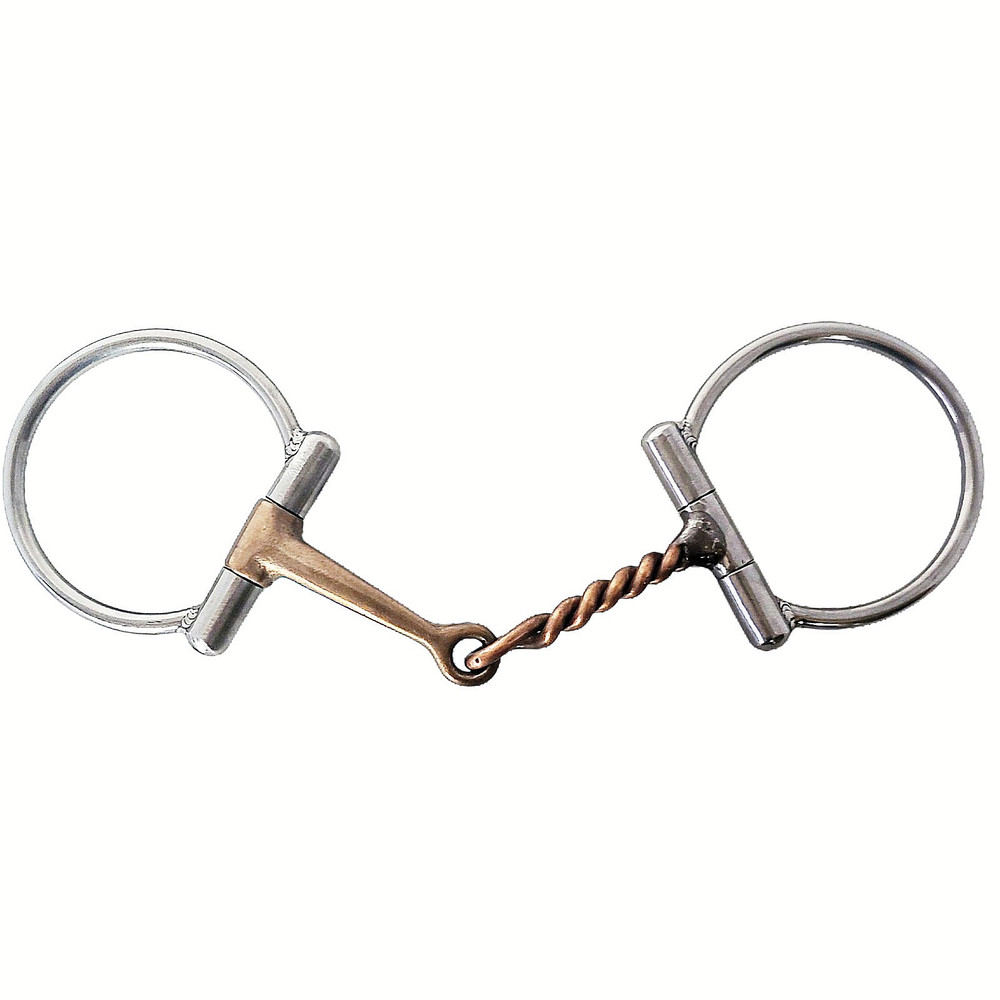 Handmade Don Hansen DH Copper Half Twisted Wire Half Smooth Dee Ring Snaffle Bit