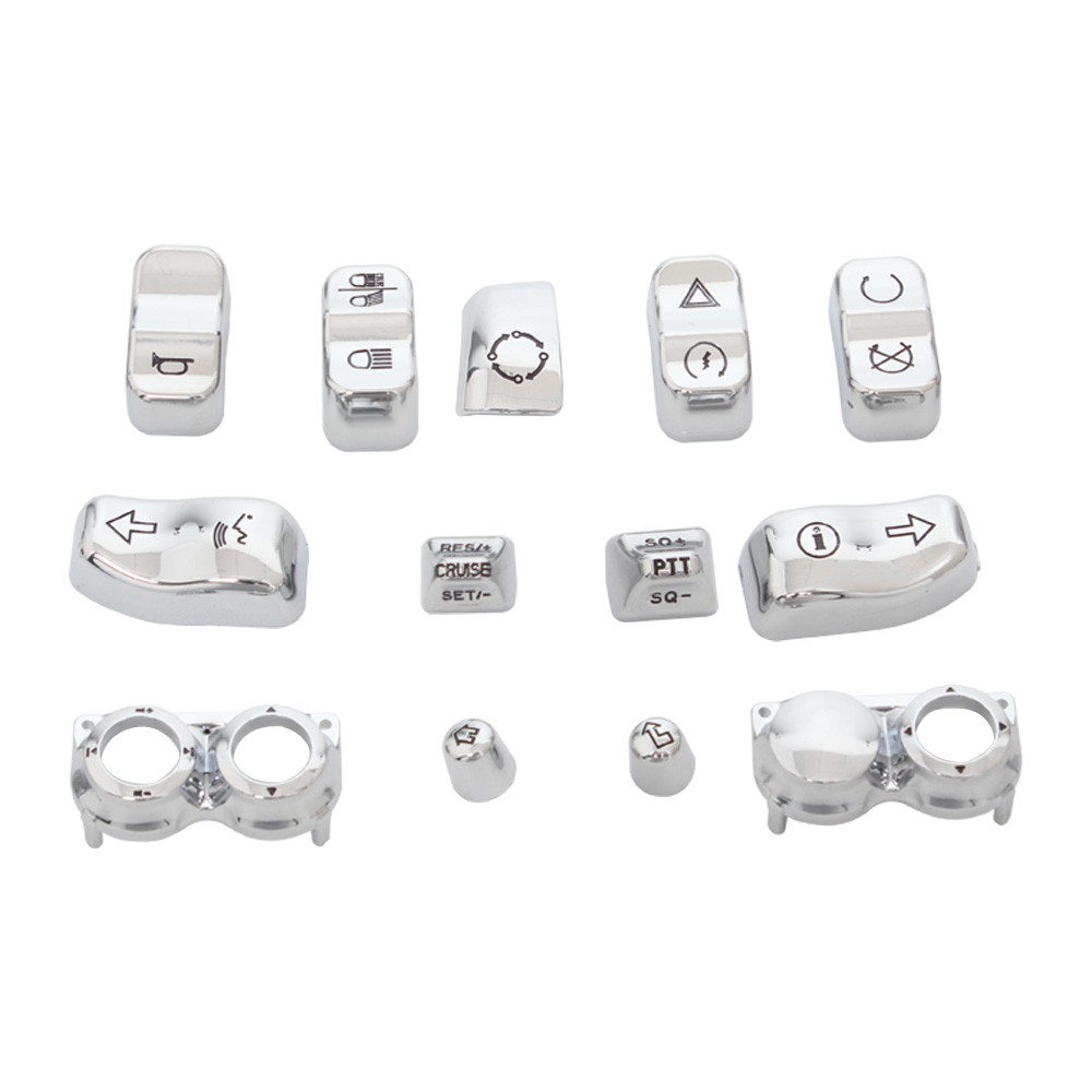 13pcs Hand Control Housing Button Cover Switch Cap Kit For Harley Electra Glide
