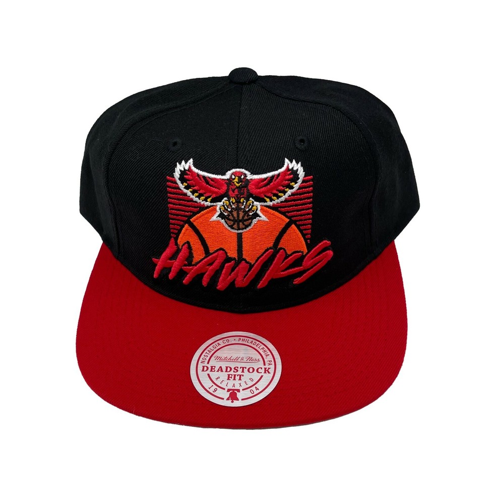 Mitchell & Ness Atlanta Hawks Retro Stack Deadstock Adjustable Snapback Hat Cap