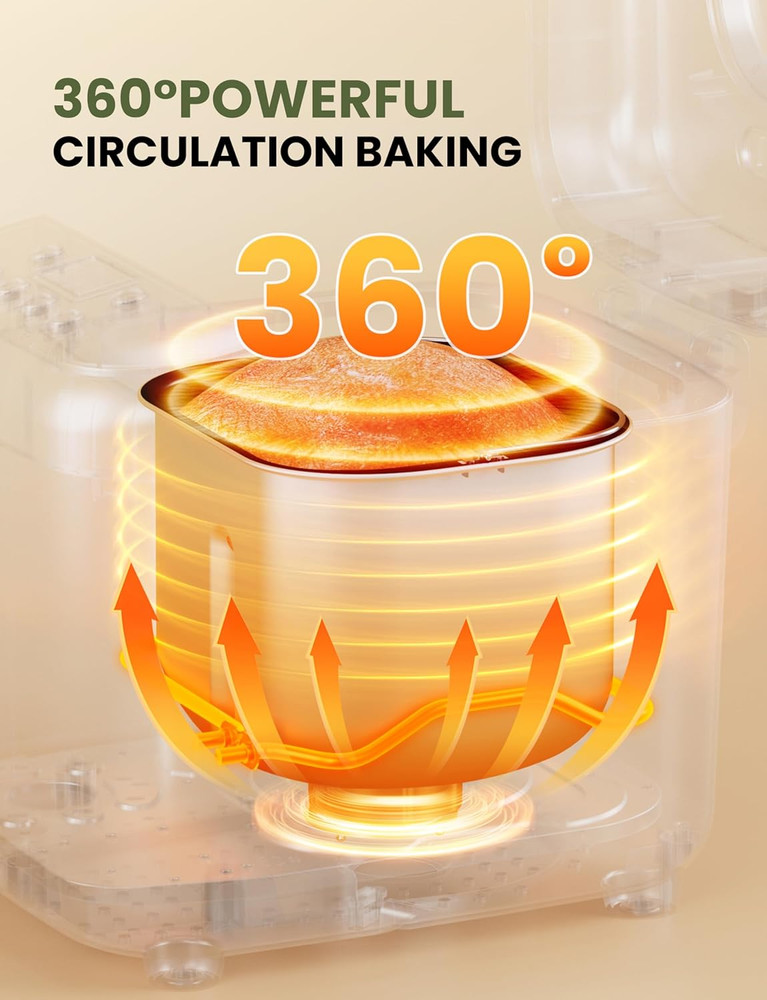 Bread Maker, 2.2LB 16-In-1 Bread Machine, Automatic Bread Maker Machine with Non