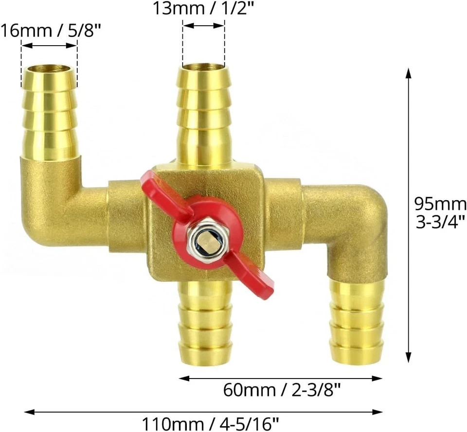 Heater Core Bypass Valve 4-Way Solid Brass Automobile Integrated Manua