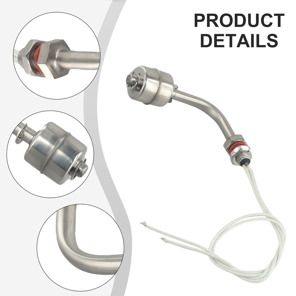 Right Angle Stainless Steel Ball Float Switch Tank Liquid Water Level Sensor