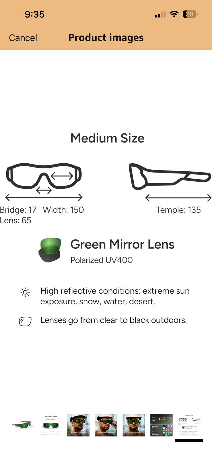 Lucyd Armor Smart Safety Glasses TR90 Frame Light Adaptive Lenses Open Ear Speak