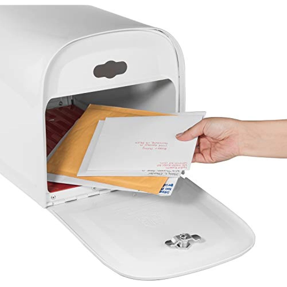 Architectural Mailboxes 6300W-10 Oasis 360 Mailbox, White