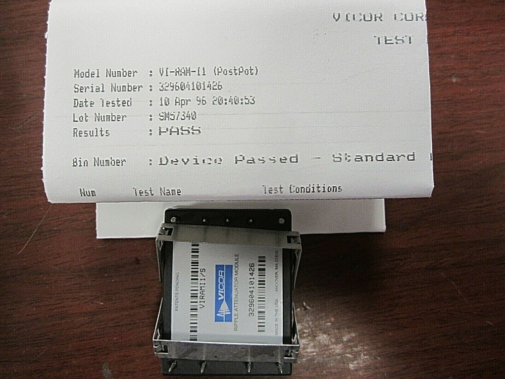 Vicor VIRAMI1/S Ripple Attenuator Module