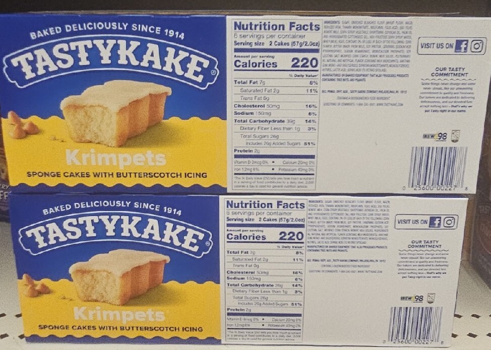 Tastykake Butterscotch Krimpets