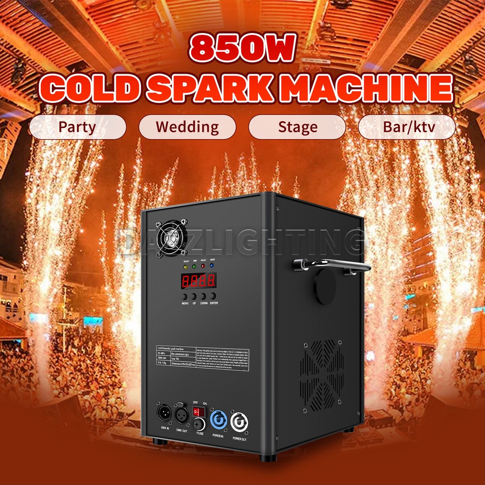850W Cold Spark Firework Machine DMX Remote Control Wedding Event Stage Effect