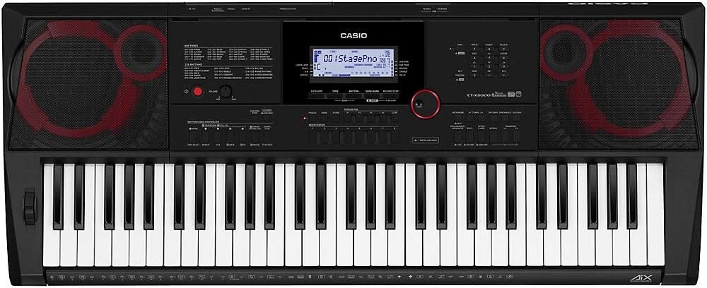 Casio CT-X3000 61-Key Portable Keyboard, Black