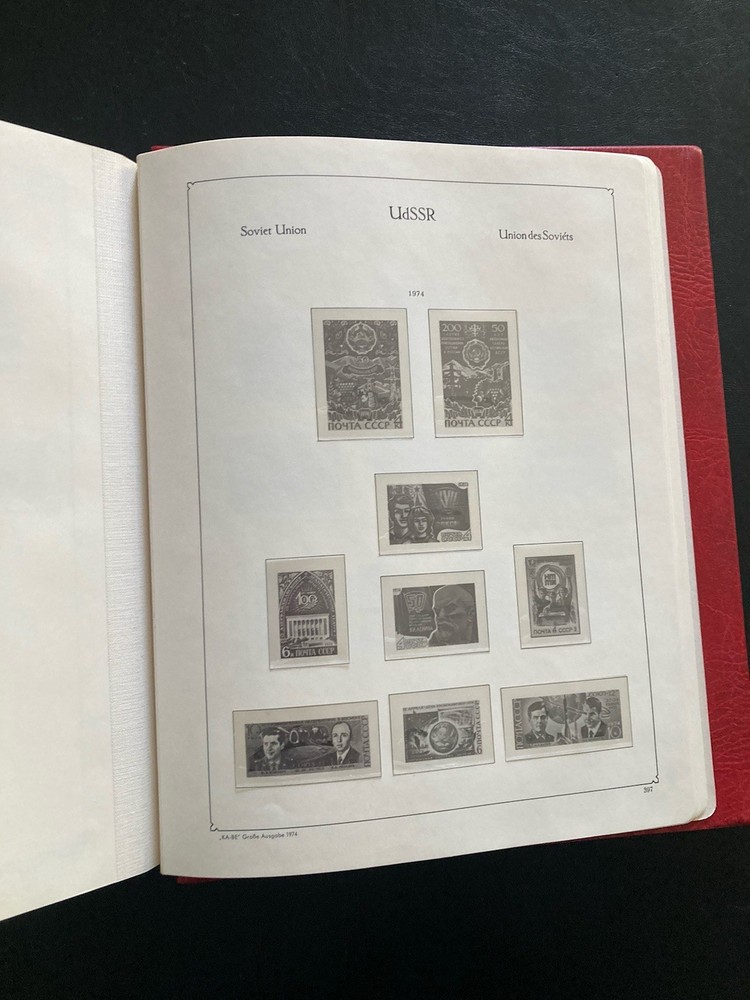 Vintage Germany KABE Hingeless Stamp Album For USSR 1968-1974 No Stamps Leather