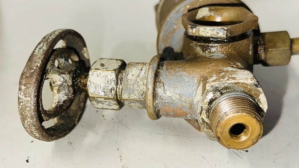 Brass Drip Cylinder Oiler Metal Knobs Antique Steampunk Hit Miss