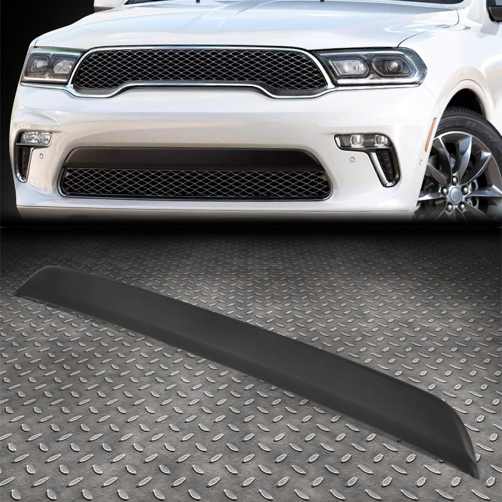 For 21-24 Dodge Durango Black Front Upper Bumper Molding Trim w/o Sensor Hole