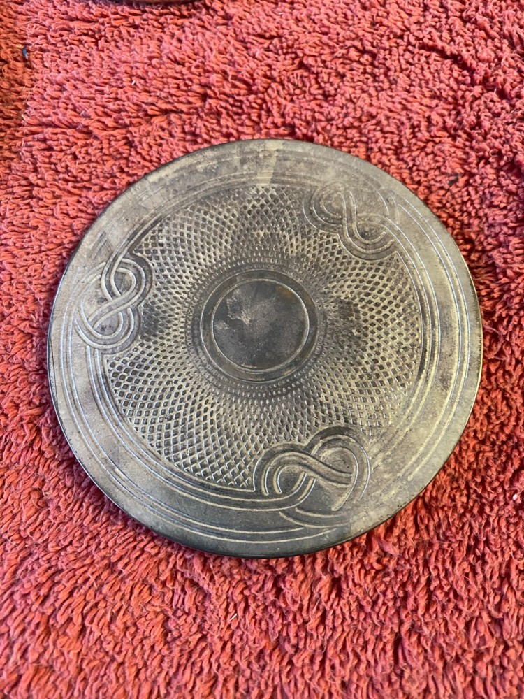 Silver plated coasters Celtic heart design