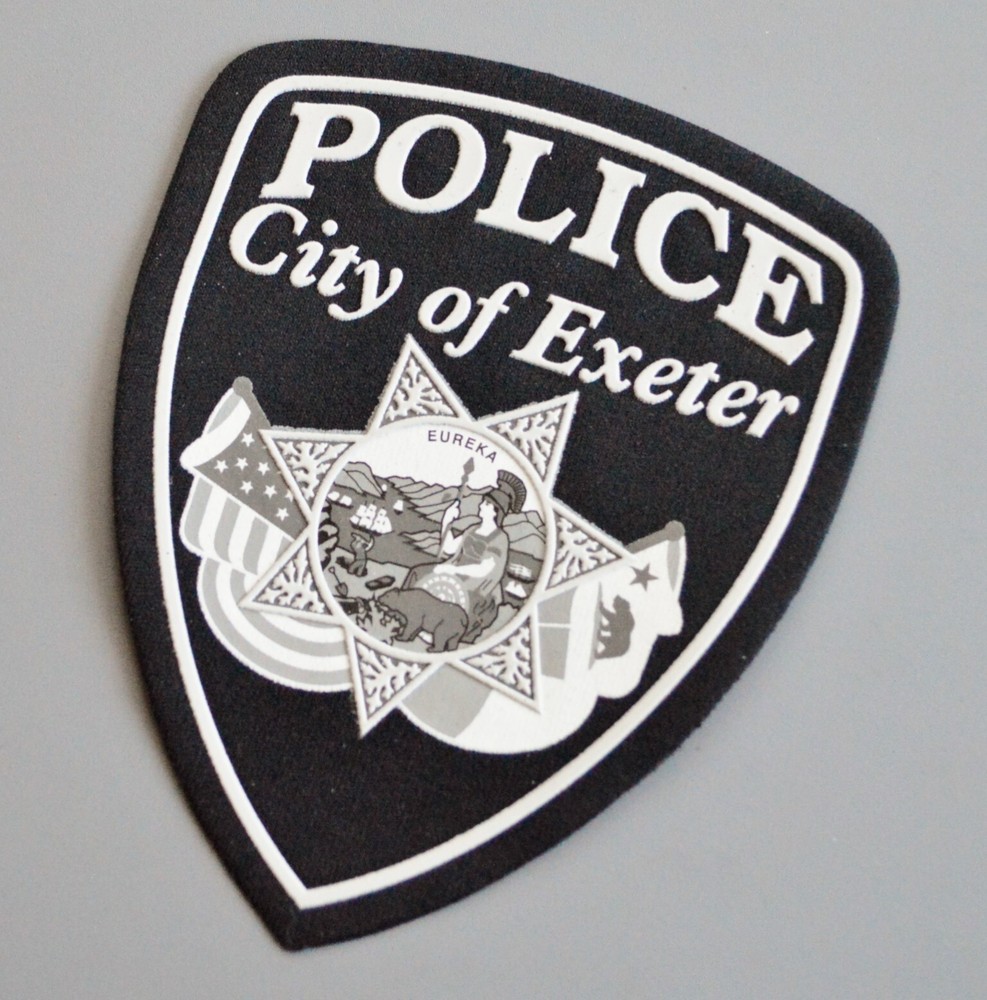 Exeter California Police Plastic version Patch ++ Mint Tulare County CA