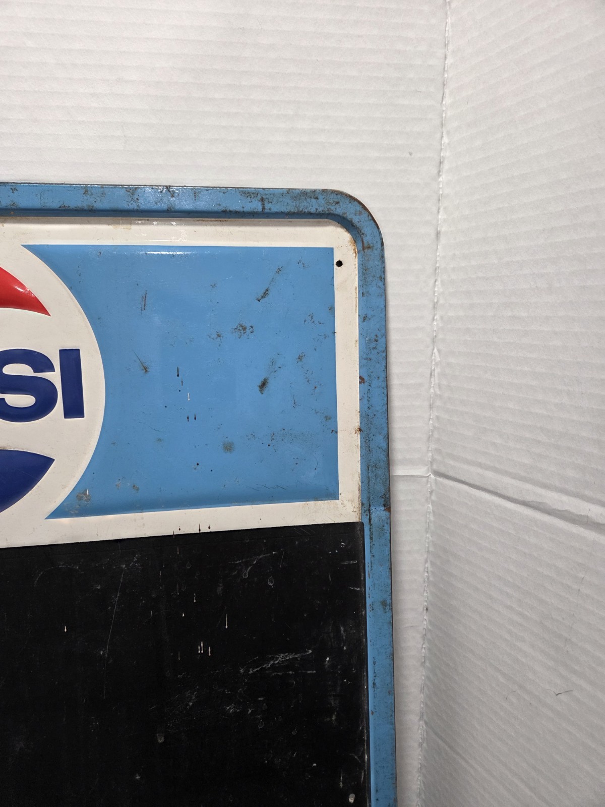 Vintage 70's Pepsi Cola Menu Board Chalkboard Sign Gas Station Soda Pop Oil