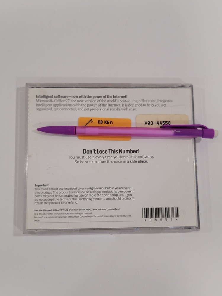 Microsoft Office 97 Standard Edition (PC CD-ROM with CD Key)