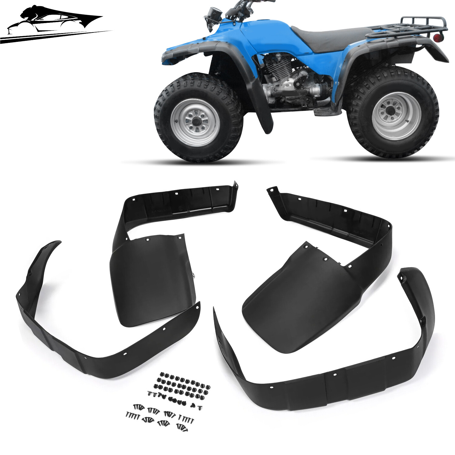 Set of Mud Flaps For Honda TRX300 TRX 300 FW Trax Fender Flares Guards 1996-2000