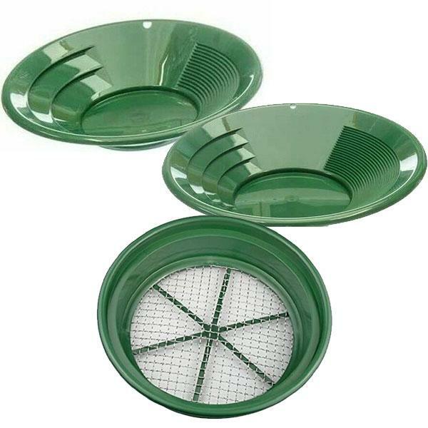 1/4"  Large Gold Classifier Screen & Gold Pan Panning Kit