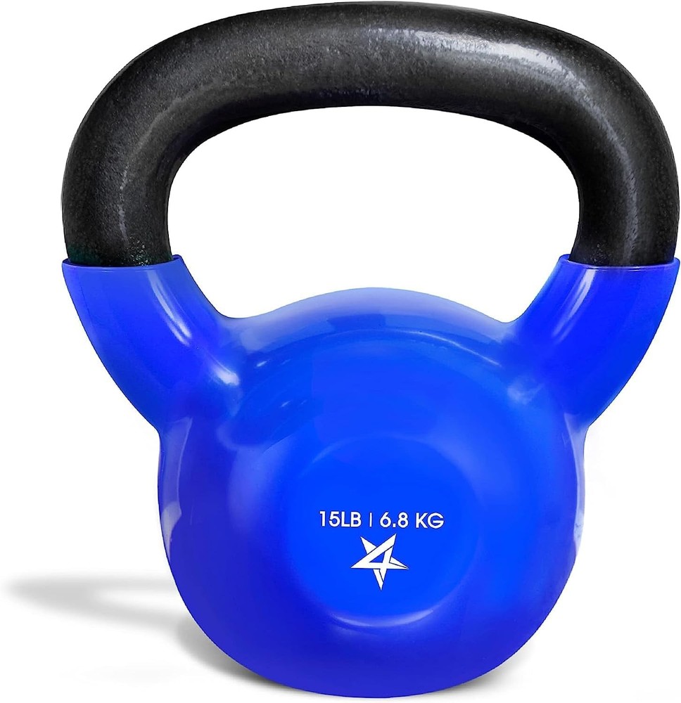 Vinyl Coated Cast Iron Kettlebell for Strength Training