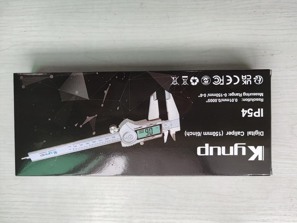 Splash-Proof Digital Caliper - 6 Inch Precision Measurement Tool for Craftsmen