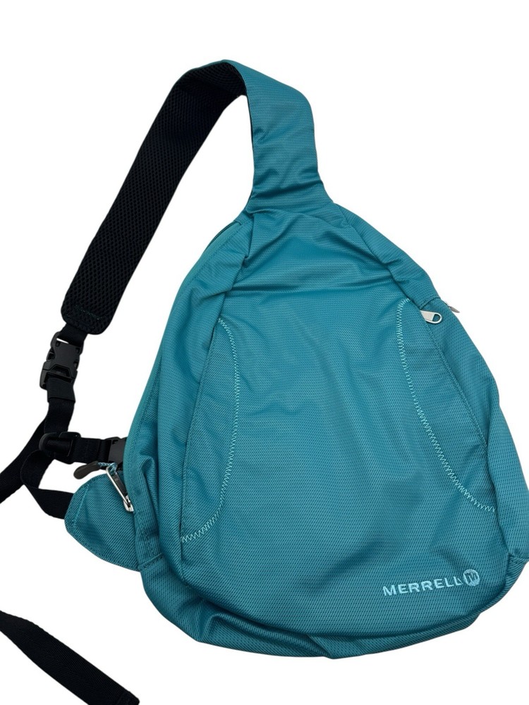 Merrell Shoulder Sling Bag Backpack Lightweight Packable Turquoise Blue Daypack
