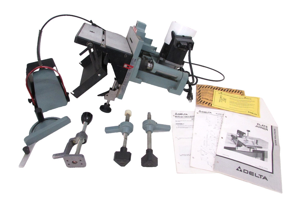 DELTA PLATE JOINER MODEL 32-100, BENCH TOP BISCUIT JOINTER