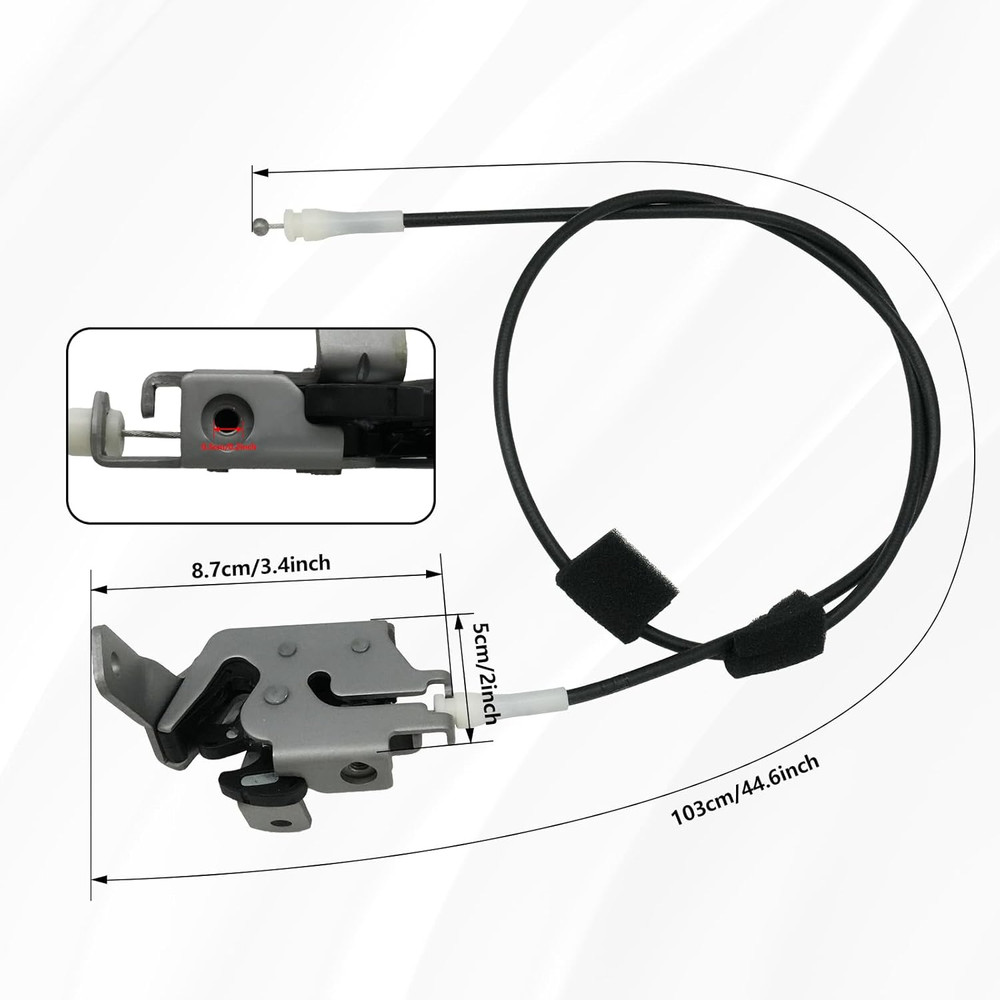 Side Door Latch with Cable Compatible with 1992-2014 Ford E150 E250 E350 Econoli