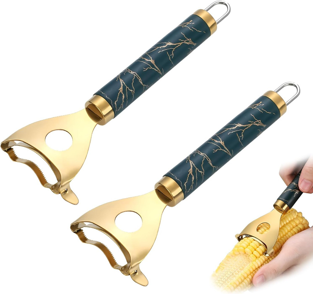 Cobb Gobbler Corn Peeler(2-Pack) Stainless Steel Corn Kernel Stripper Tool