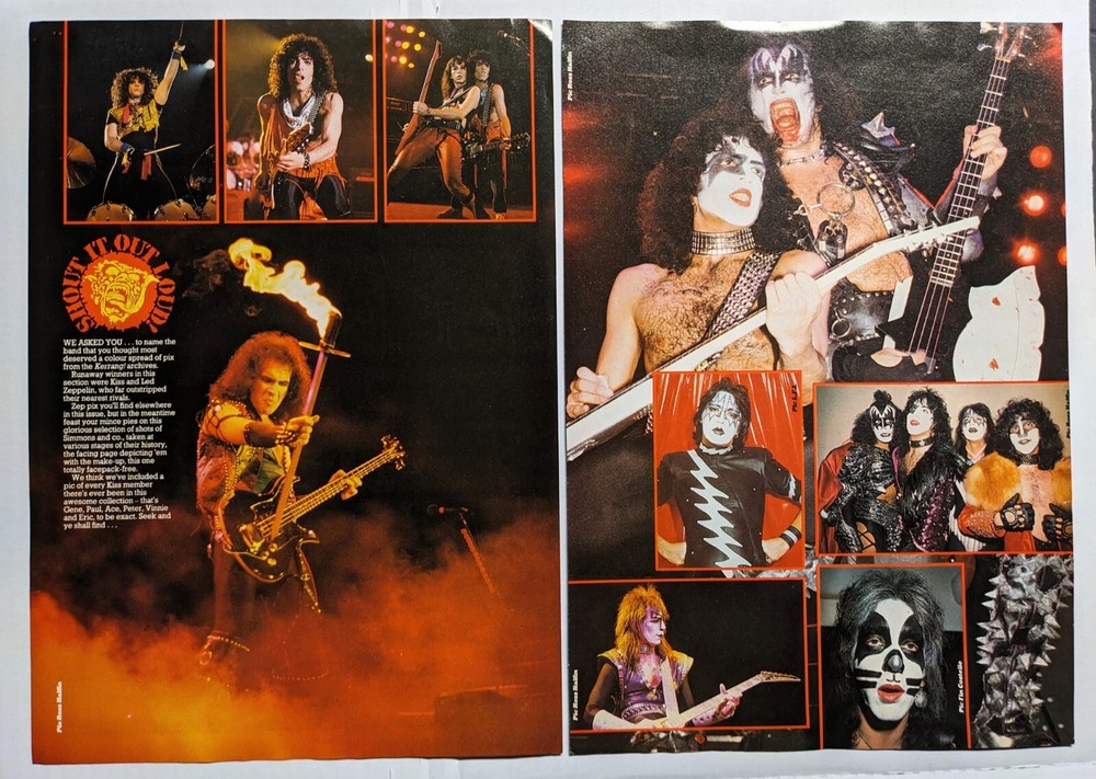 KISS / ERIC CARR / VINNIE VINCENT / MAKEUP MAGAZINE CENTERFOLD PINUP POSTER (4)