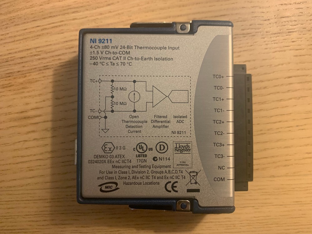 Labview National Instruments NI 9211 Thermocouple Input Module