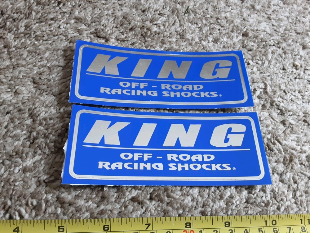 BLUE CHROME KING OFFROAD SHOCKS Replacement Shock Decals Stickers Emblems Desert