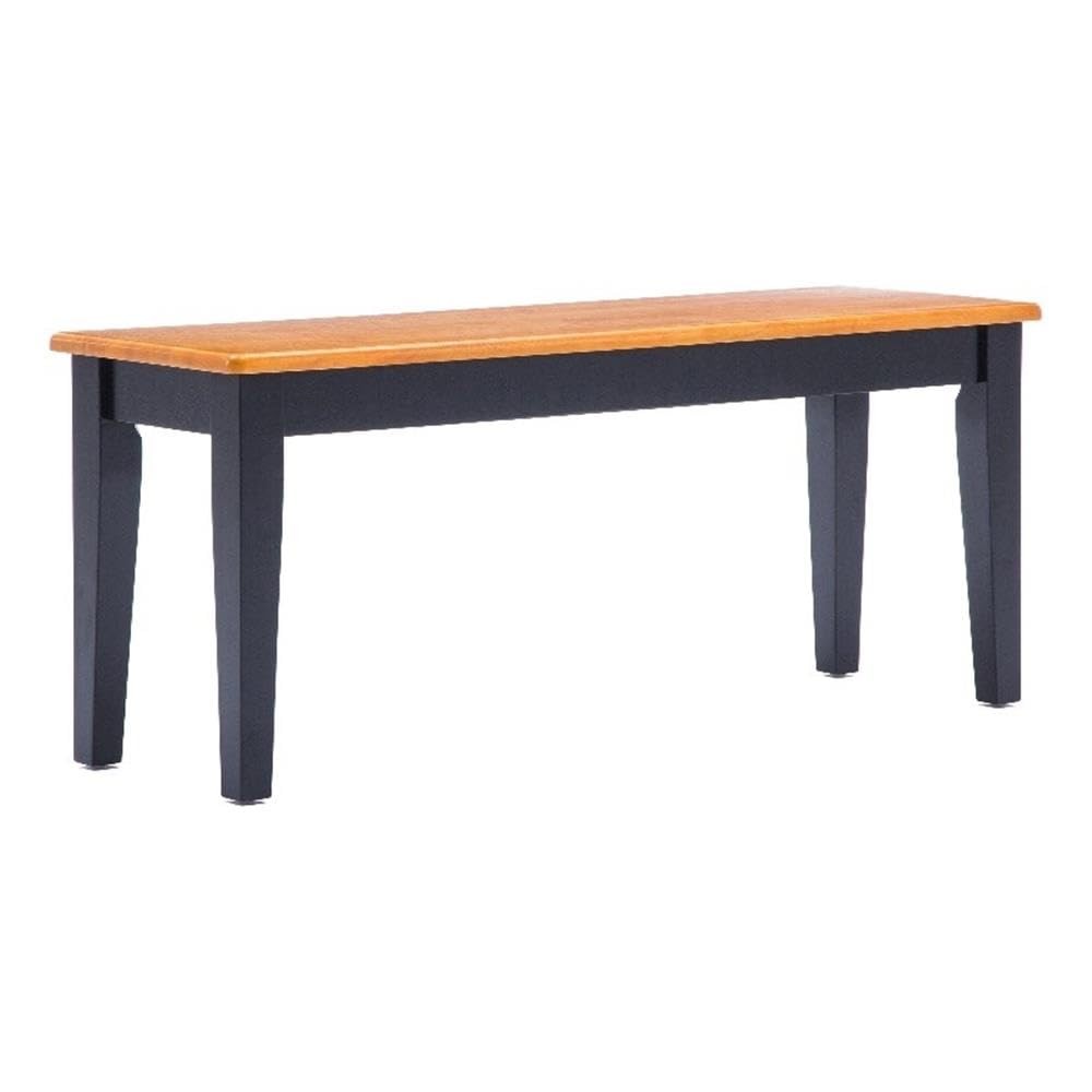 Boraam Shaker Bench, Black/Oak