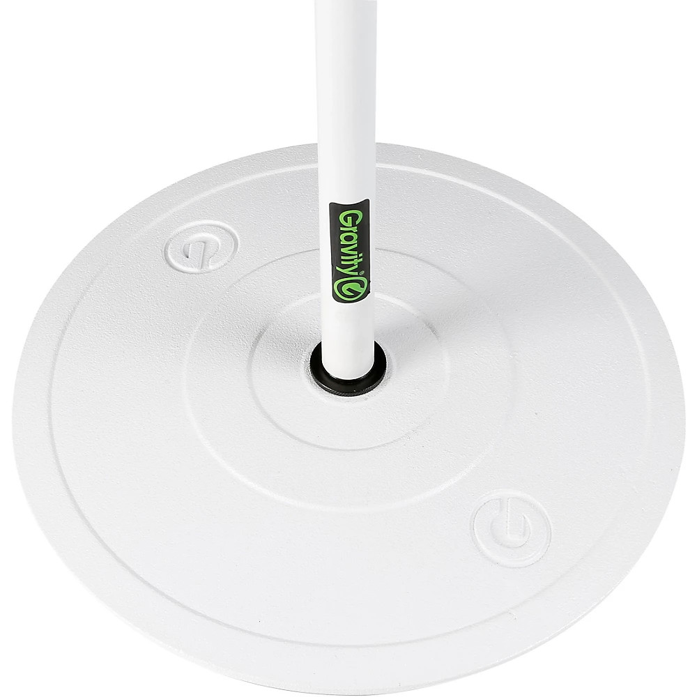Gravity Stands Microphone Stand With Round Base - White LN