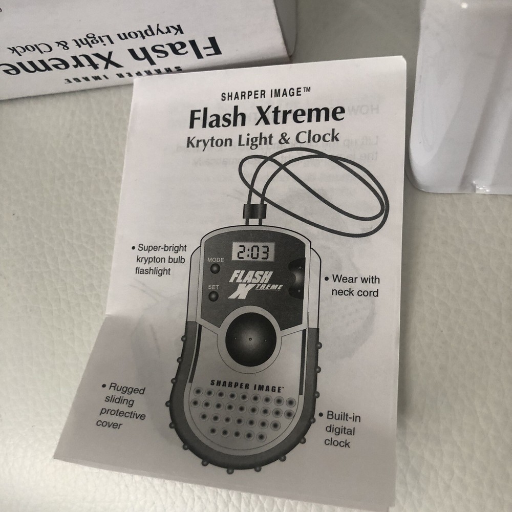 Sharper Image "Flash Xtreme" Krypton Light & Clock