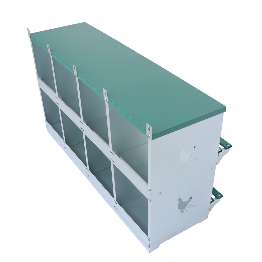 Chicken Nesting Boxes 8 Hole Nesting Box for Laying Eggs Heavy Duty Metal