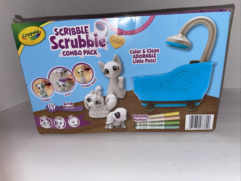 Crayola Scribble Scrubbie Pet Combo Pack With Washable Markers,