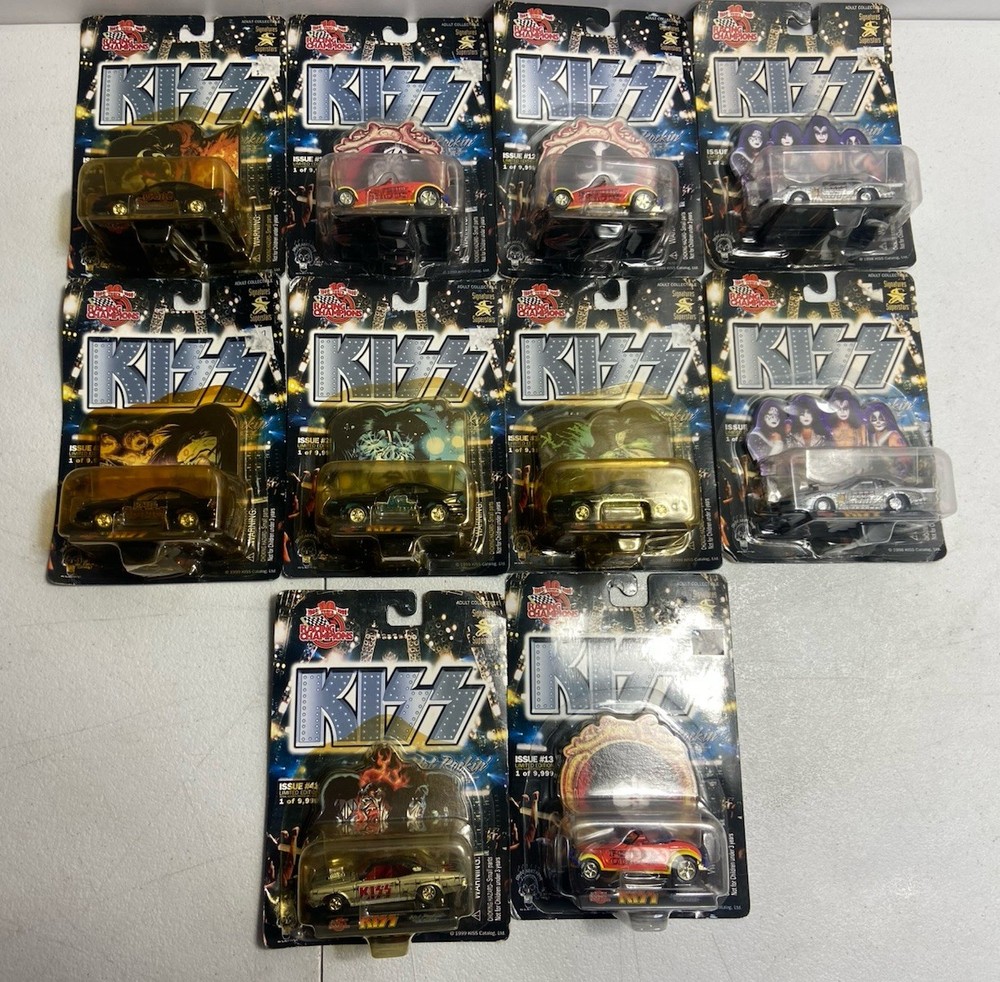 1998 Racing Champions KISS Diecast Cars Lot of 10 Sealed Gene Paul Ace Peter
