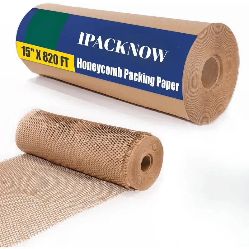 Honeycomb Paper 15" x 820 Ft Packing Paper  Cushioning Wrap Packaging shipping